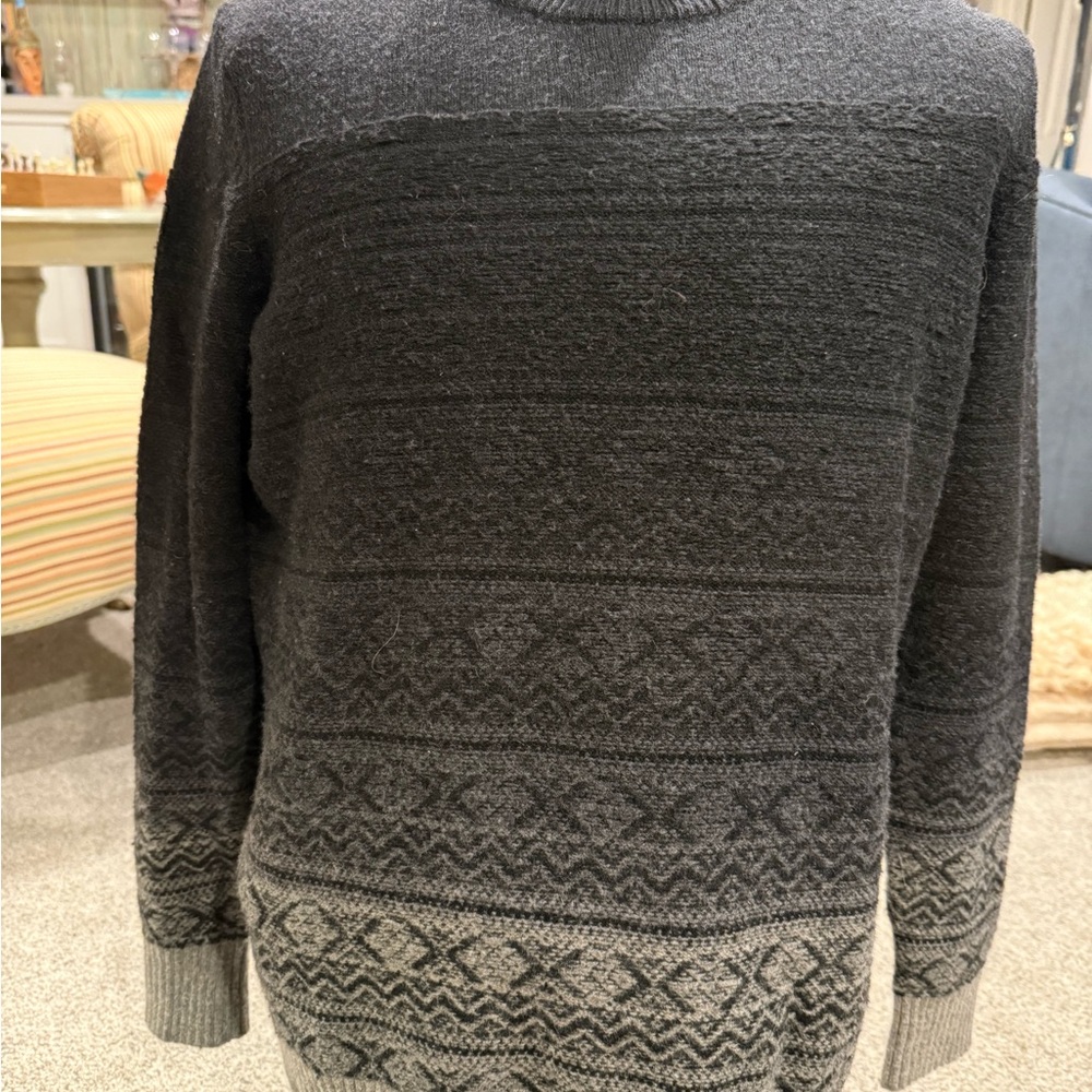 Superdry Men's Black and Gray Crewneck Sweater